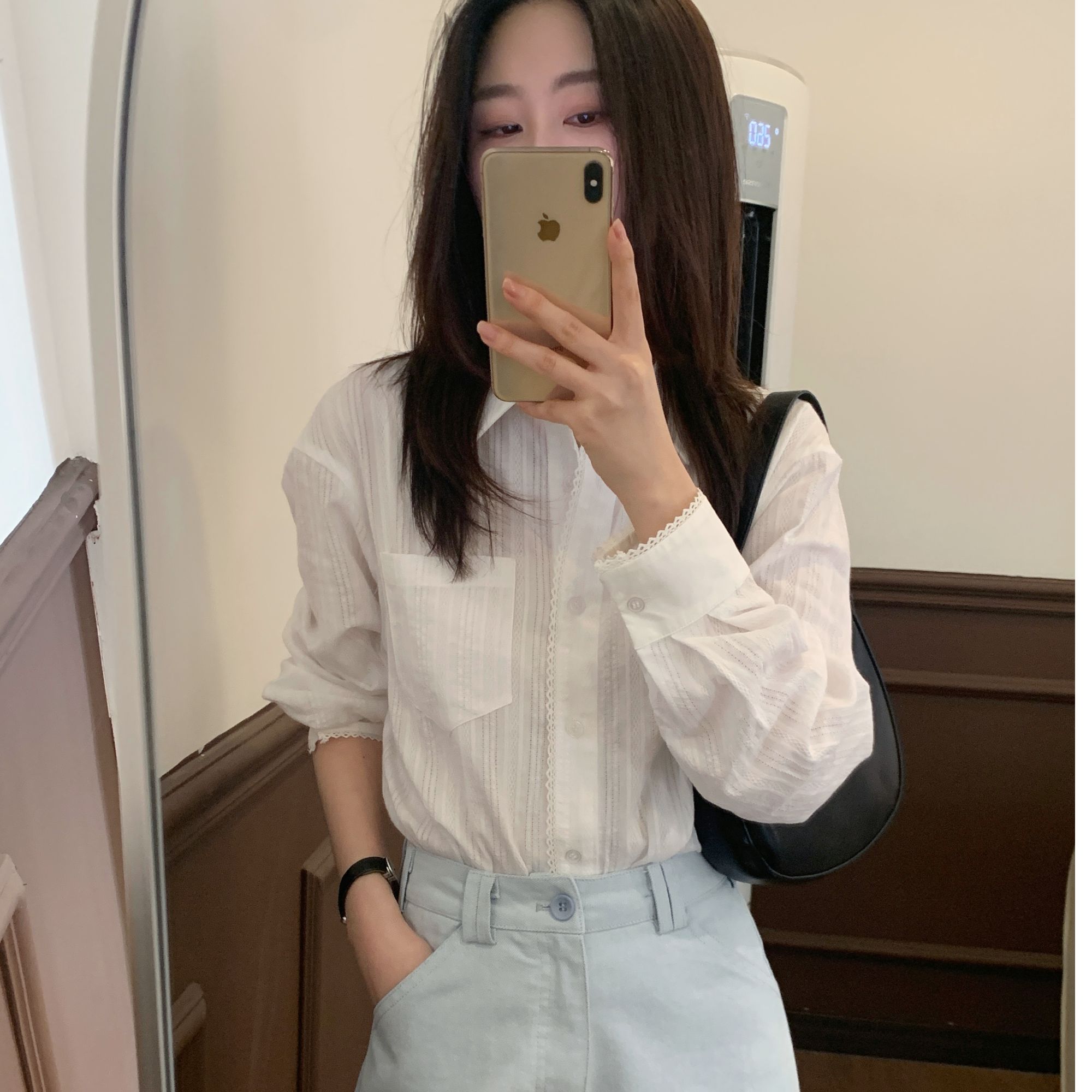 【Niche Young】 气质时尚百搭复古小众设计感衬衫 CX20191