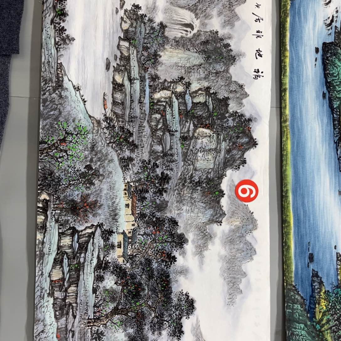 入***微国画国画山水作品欣赏