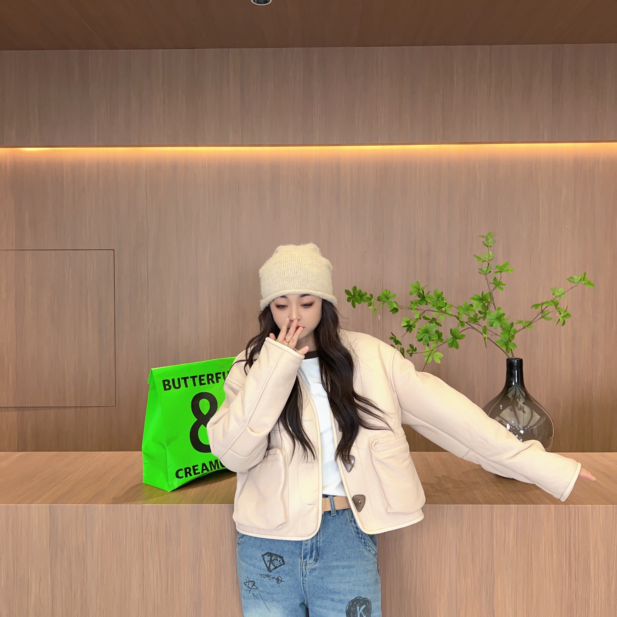 DQE FUR 推荐--【小麦芽】时尚秋冬皮毛一体皮草