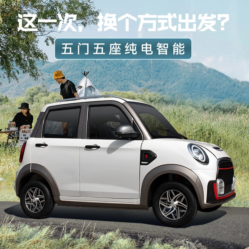 【工厂直销】电动四轮车2025款空调家用女士小型封闭定制代步电瓶车