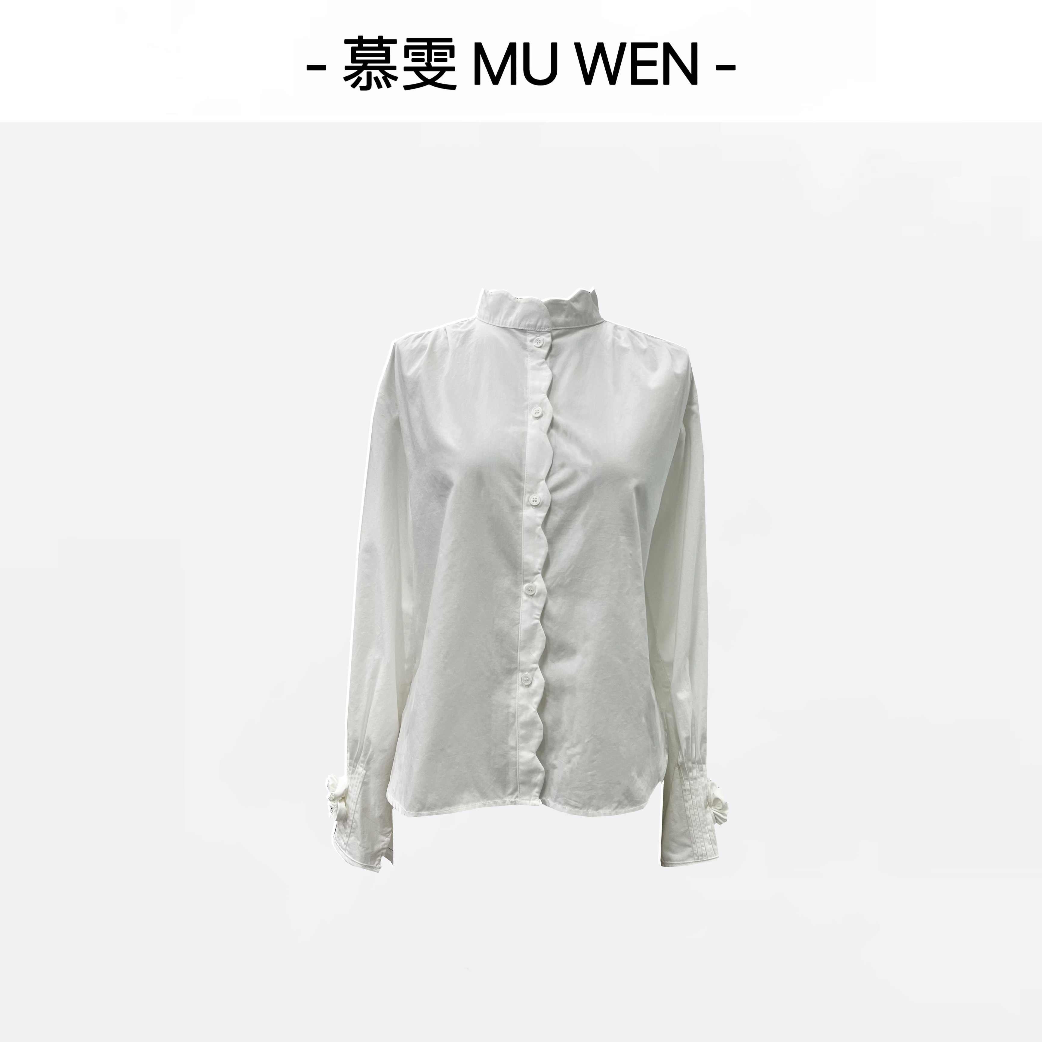 【露华】新中式早秋国风手工花朵显瘦衬衫251466362