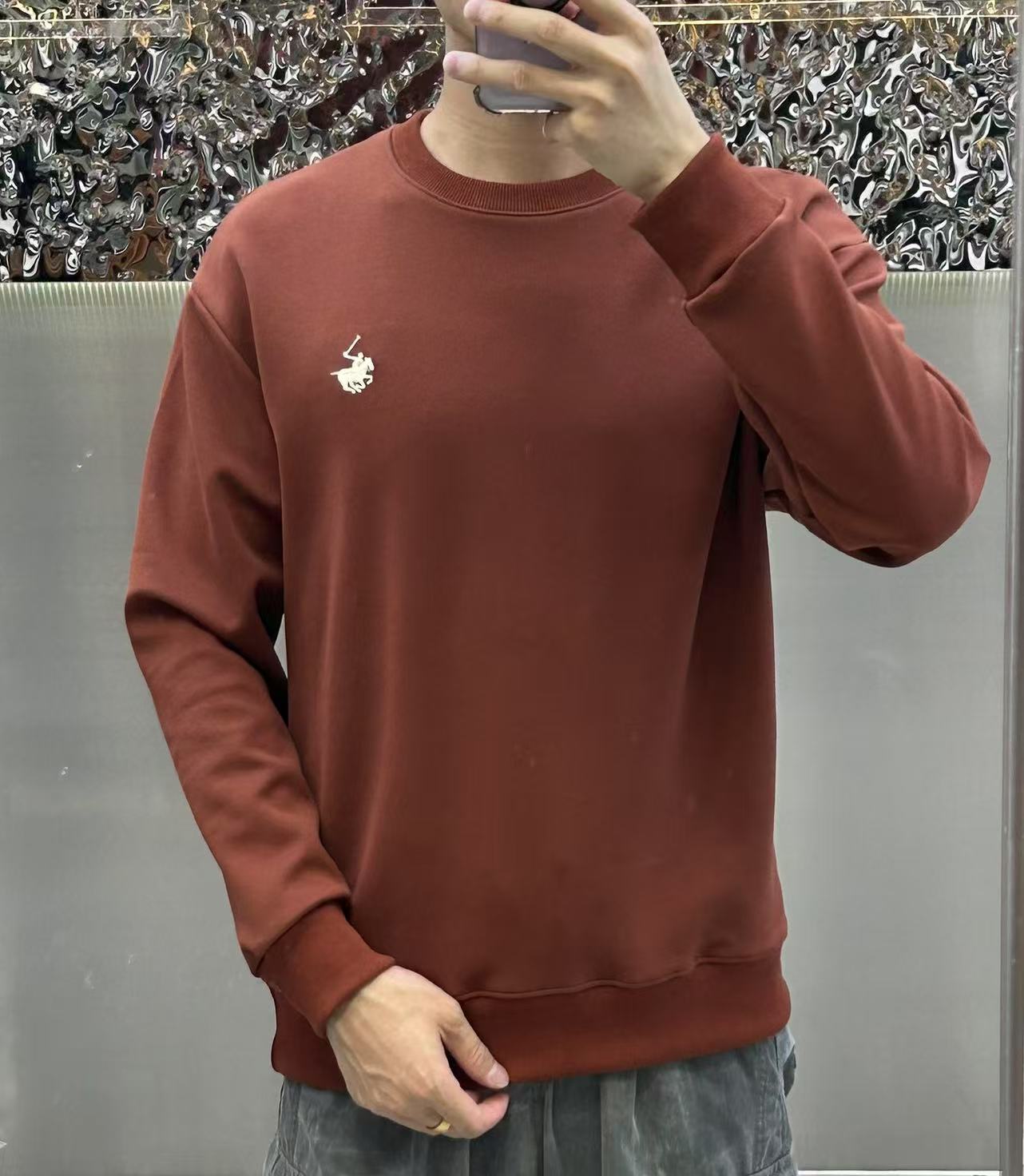 2025新品秋季长袖时尚百搭休闲刺绣潮流男士卫衣99546