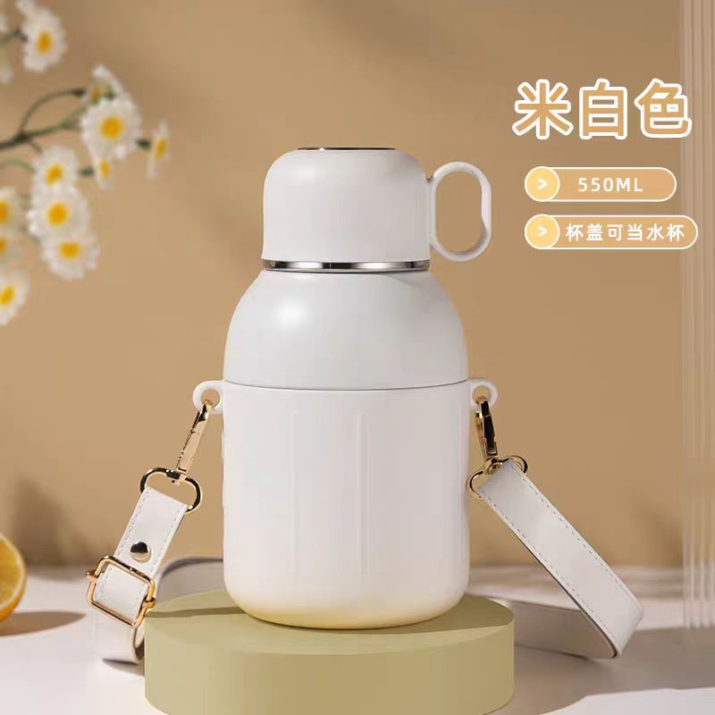 不锈钢大肚保温杯带喝水杯盖