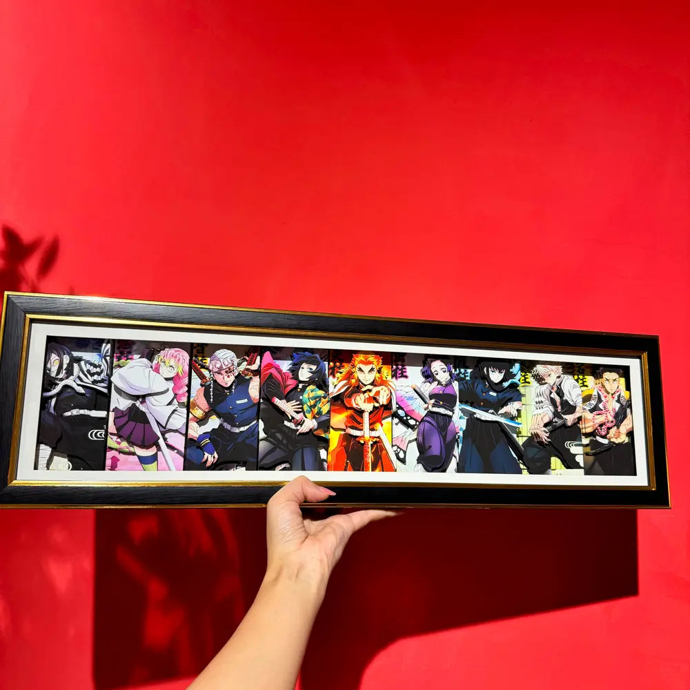 鬼灭之刃九柱3D立体装饰画小尺寸客厅卧室摆件桌摆手办动漫礼物