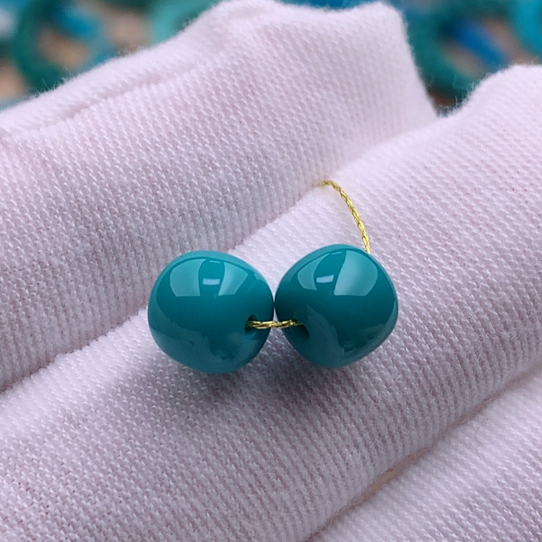 绿松石珠宝奇石未镶嵌7.2✖️6.3mm