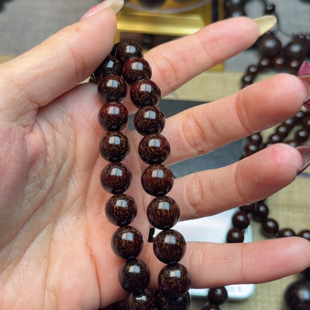 檀香紫檀（小叶紫檀）打*人1.0爆星单圈✖️2条