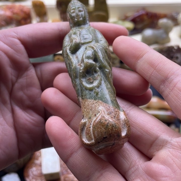 蛇纹石玉未镶嵌颈饰14