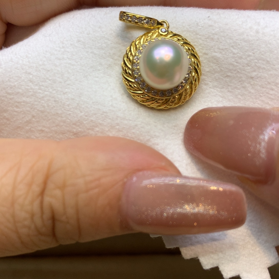 颈饰银S925镶嵌海水珍珠