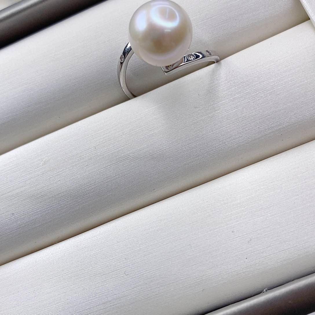 淡水珍珠戒指银S925镶嵌