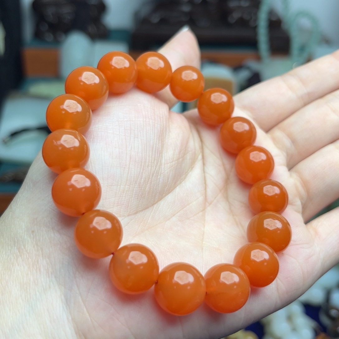 南红玛瑙未镶嵌手链