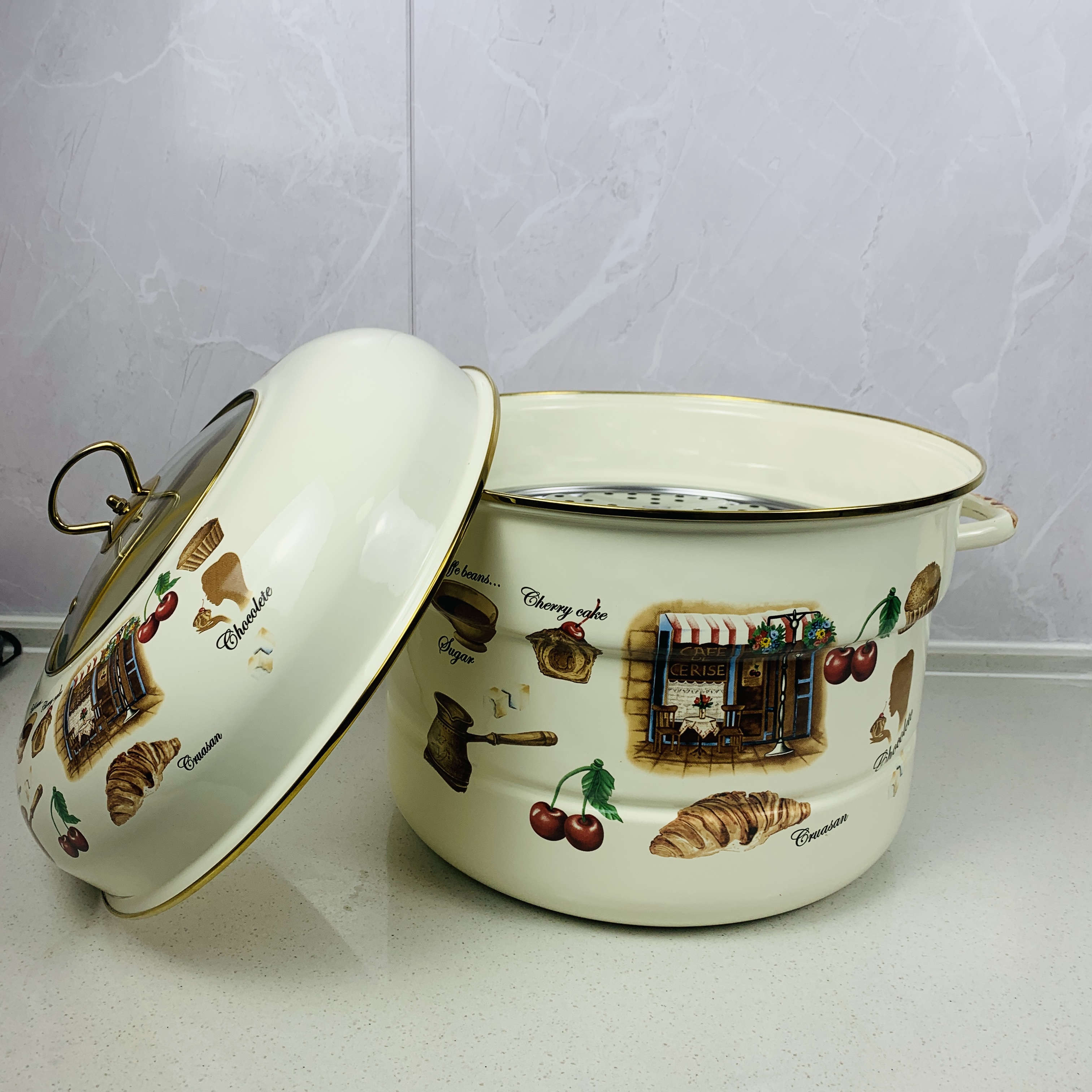 【新疆包邮】36cm 巧克力gullik 蒸锅网红高档家用简约创意中式