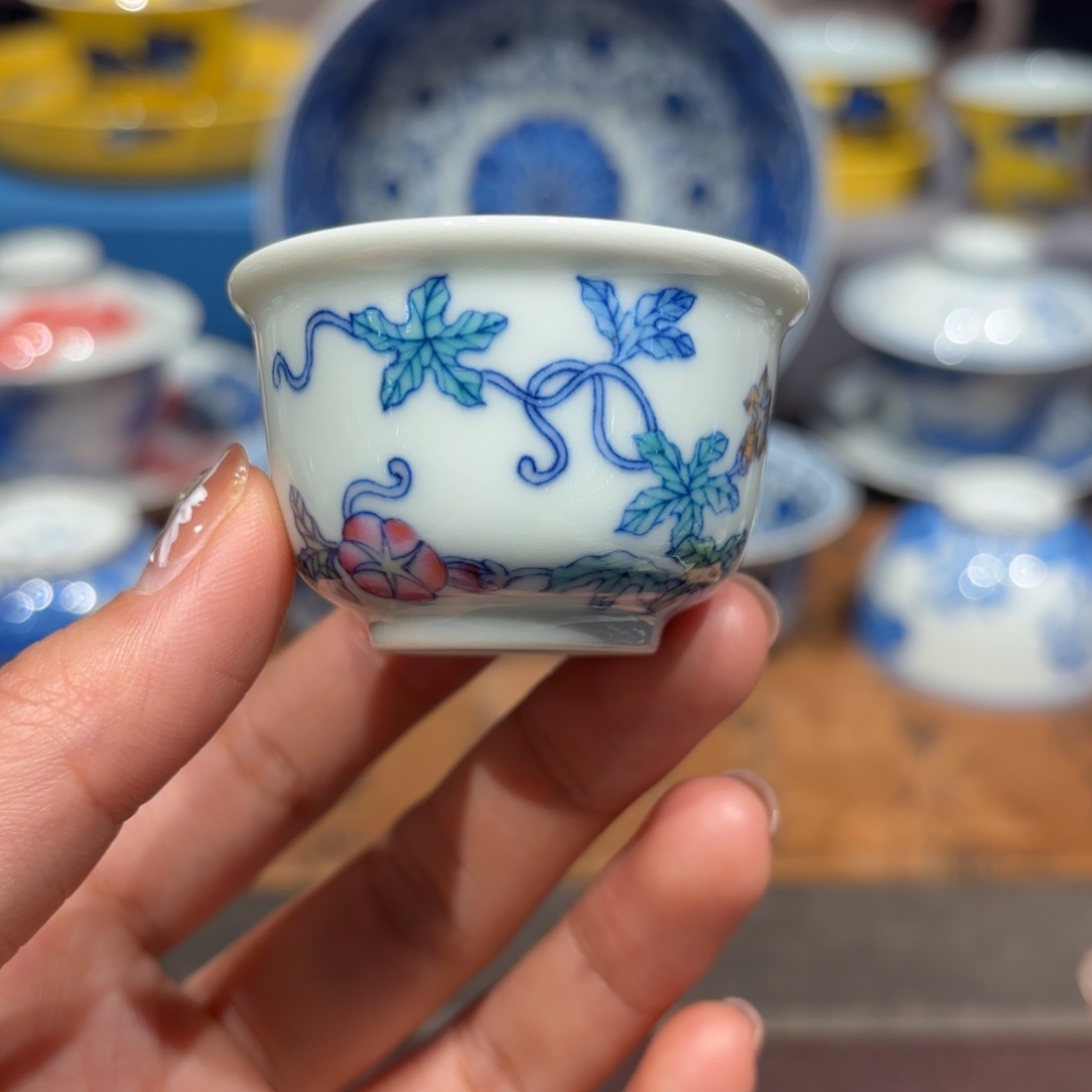 瓷片手工手绘陶瓷茶具