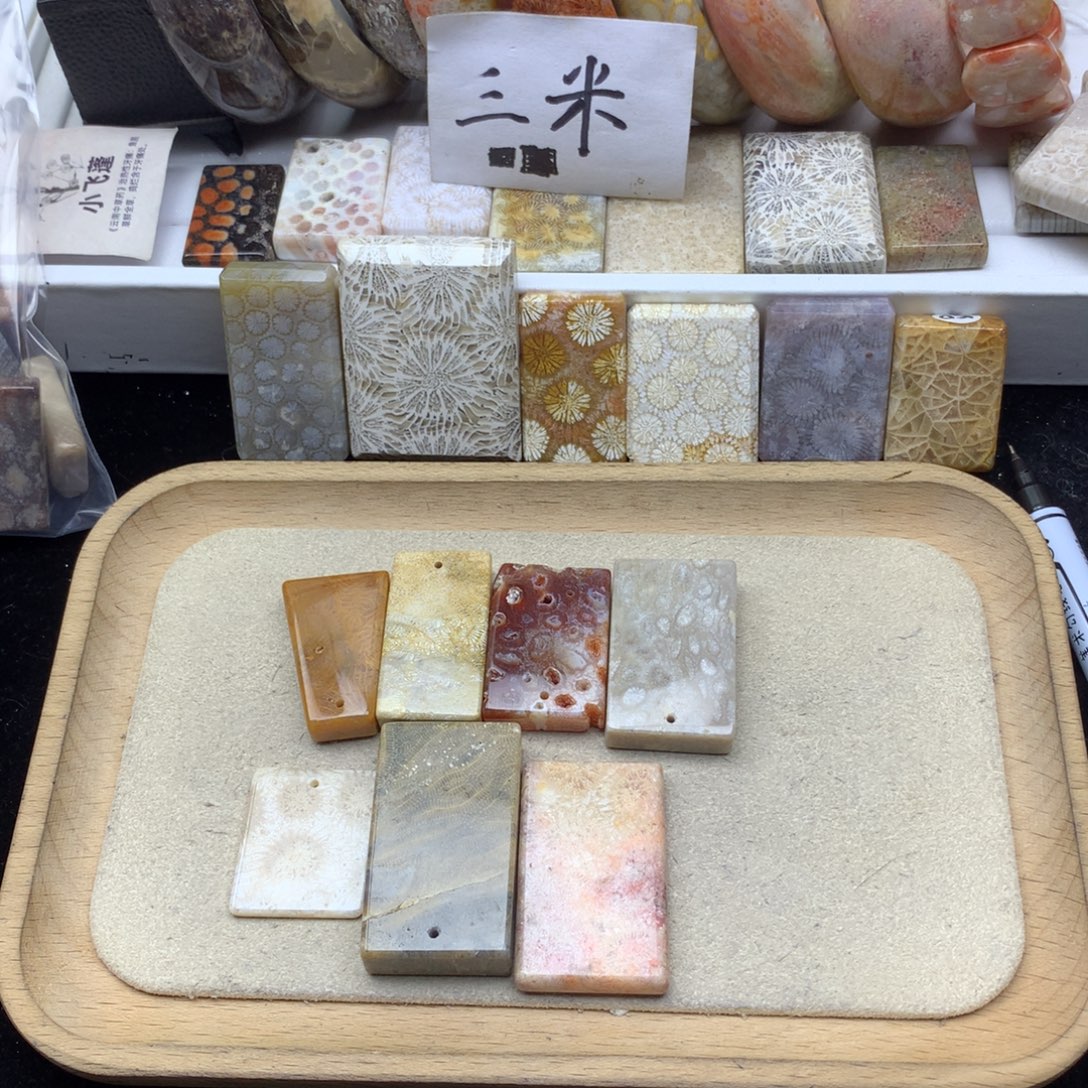 阿***醋硅化珊瑚（珊瑚玉）未镶嵌颈饰