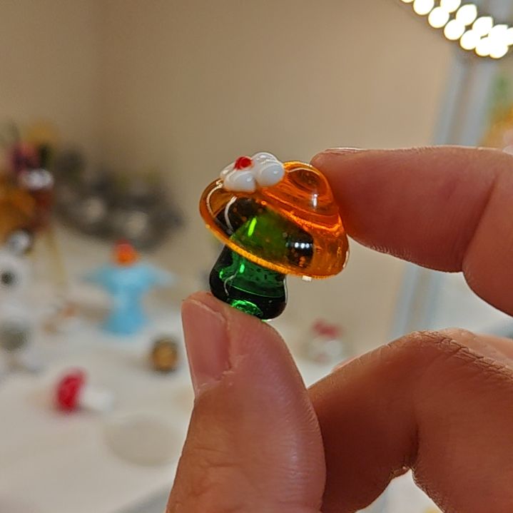 琉璃手工艺品蘑菇