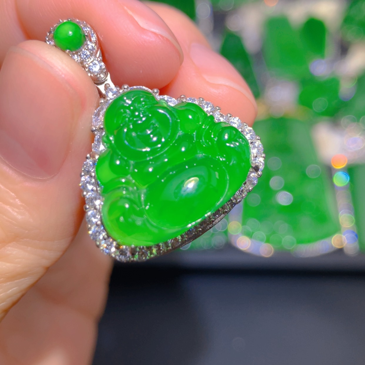 【闪购商品】翡翠吊坠(不含链)银S925镶嵌