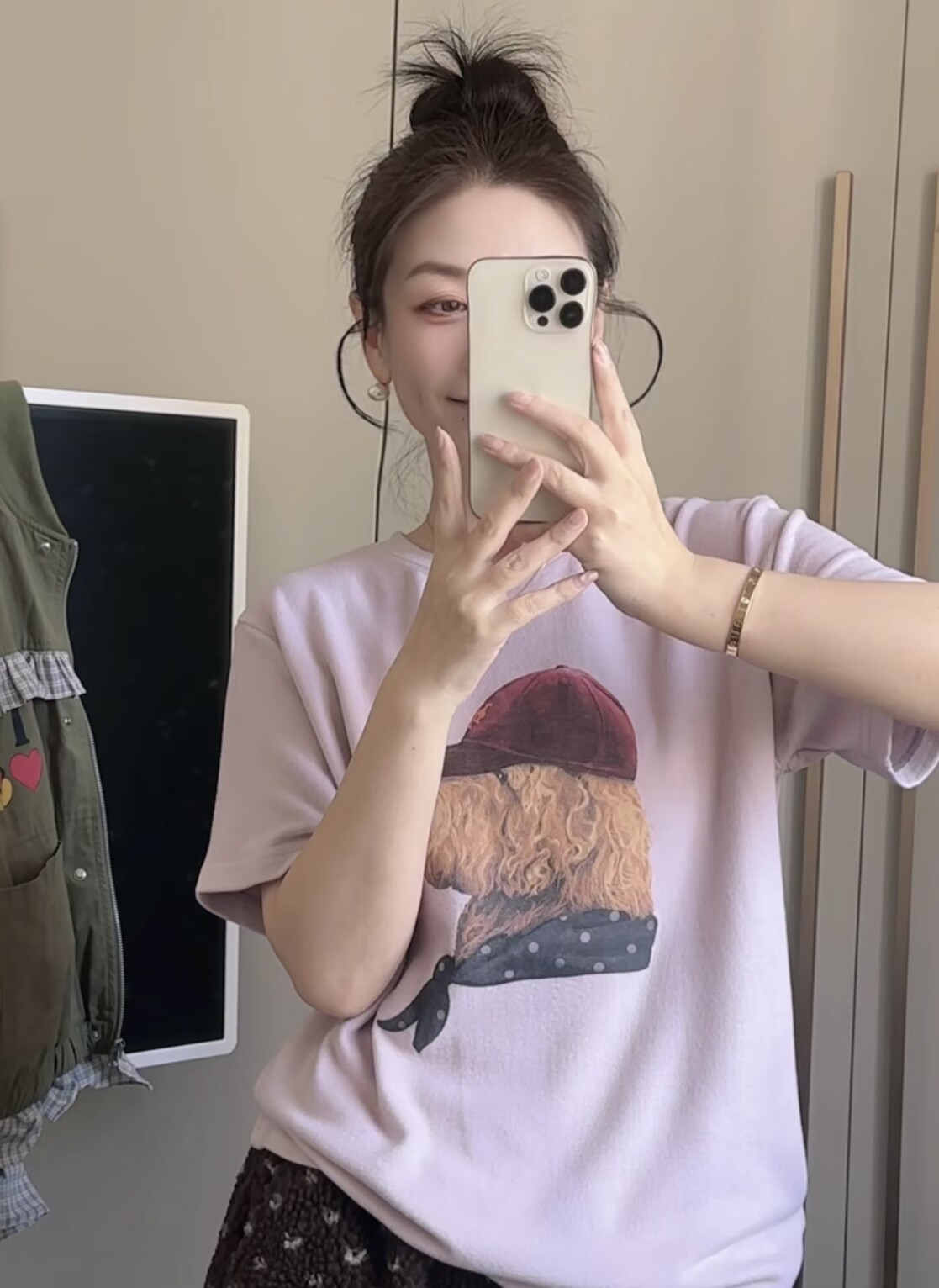 新款减龄百搭宽松卡通圆领短袖T恤