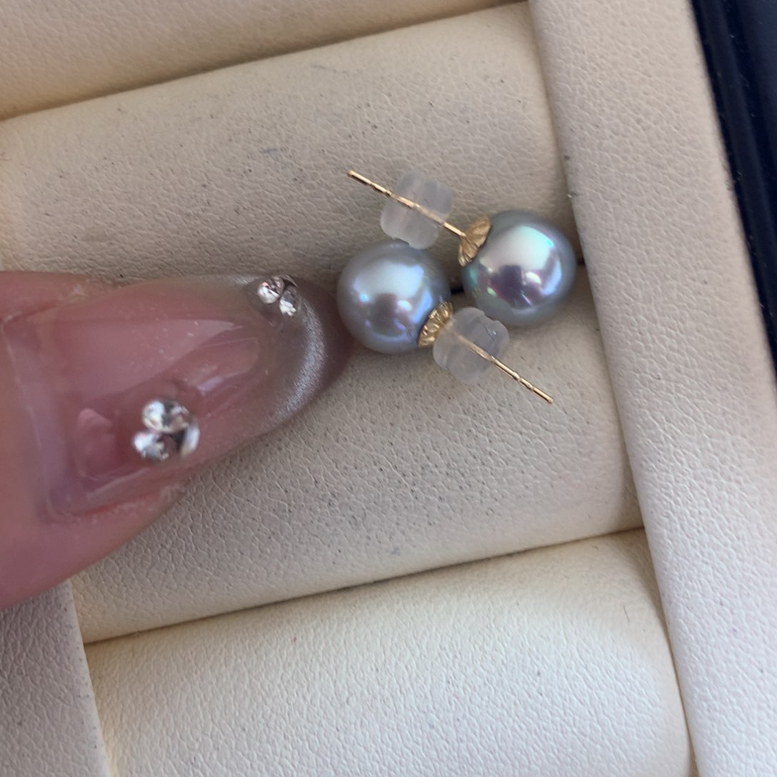 海水珍珠耳饰18K金镶嵌