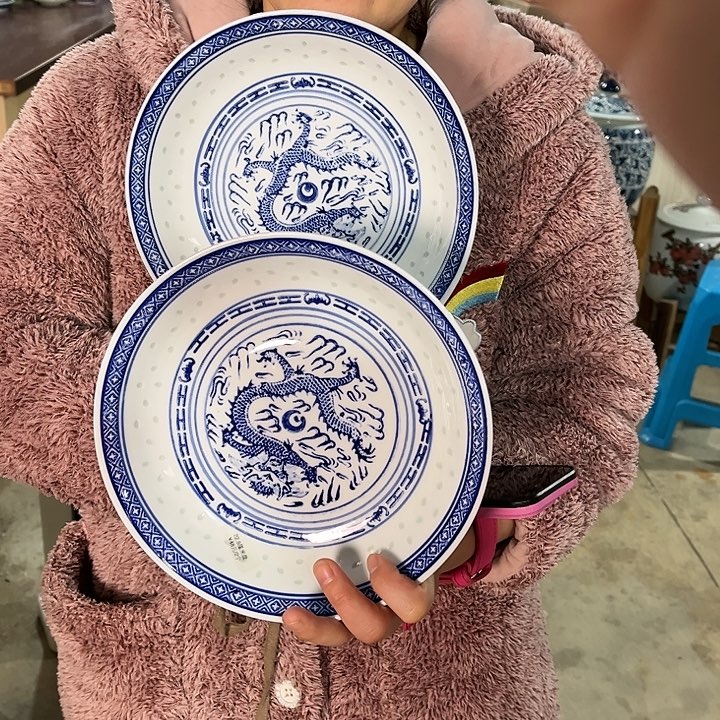 瓷片////////直径22.5厘米。2个。