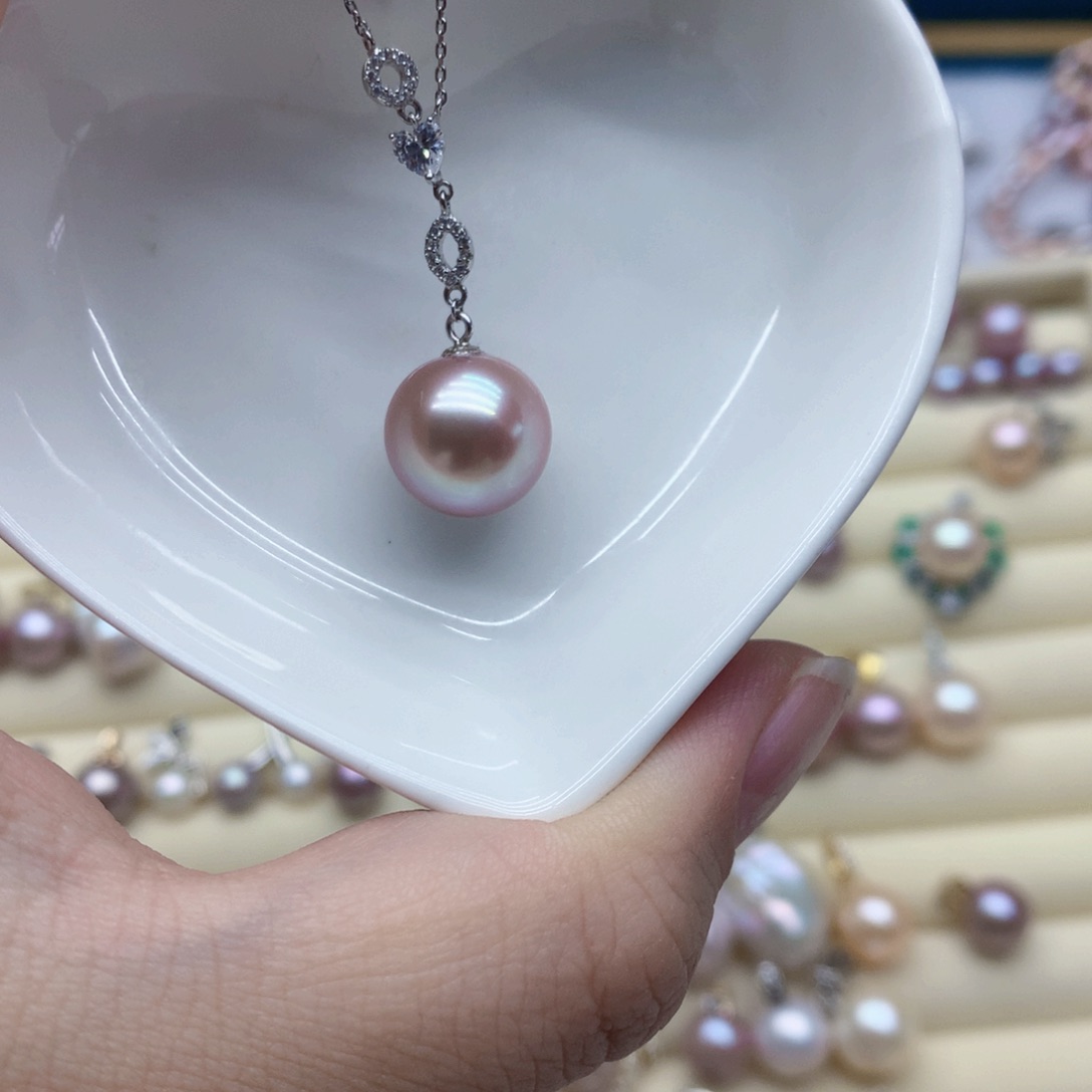 淡水珍珠颈饰银S925镶嵌