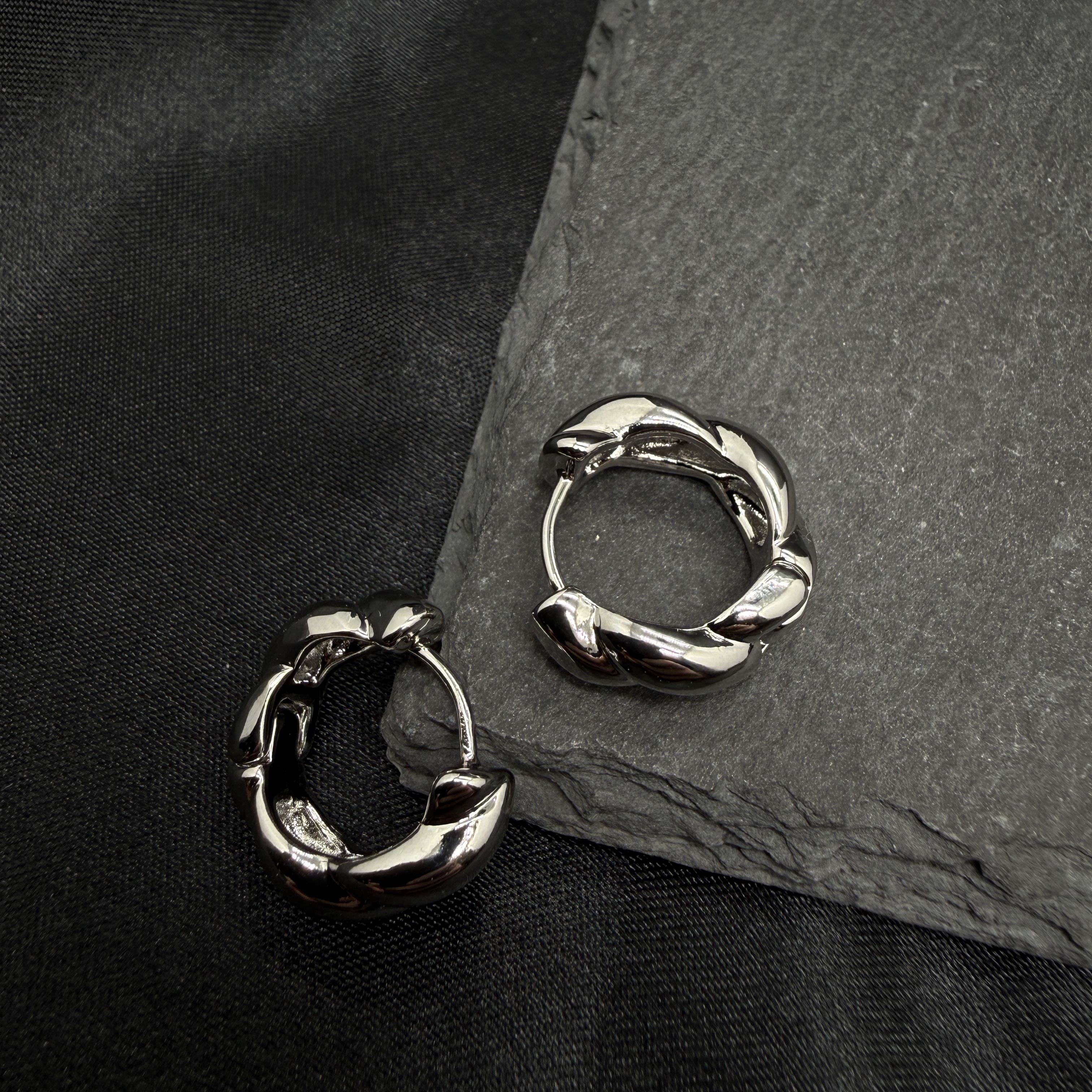 铜合金耳饰 0716 Acc-E43 时尚百搭简约个性银色高级感ins耳饰