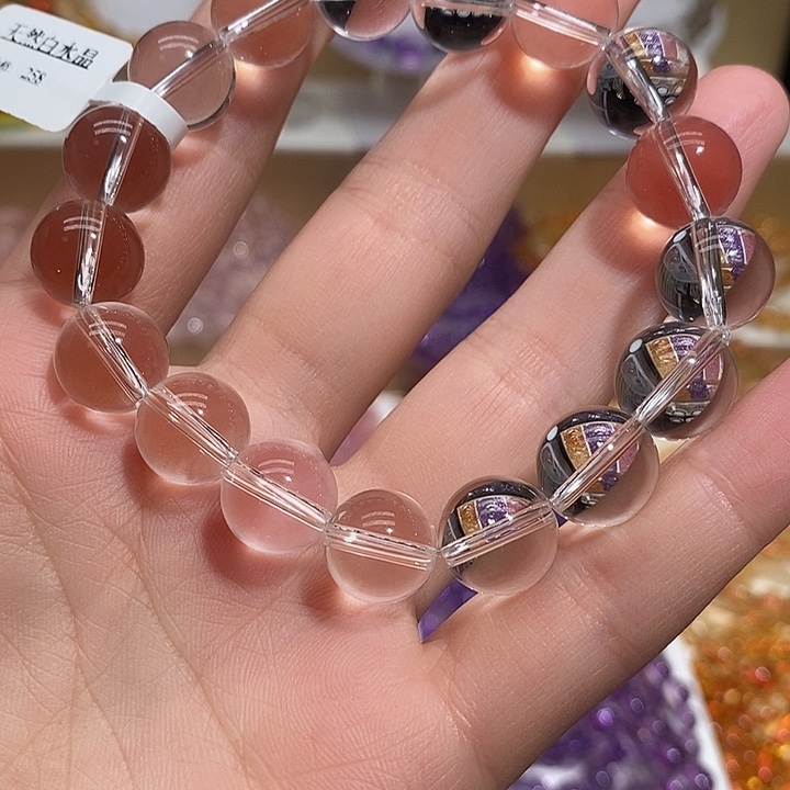 水晶手链未镶嵌天然白水晶手链