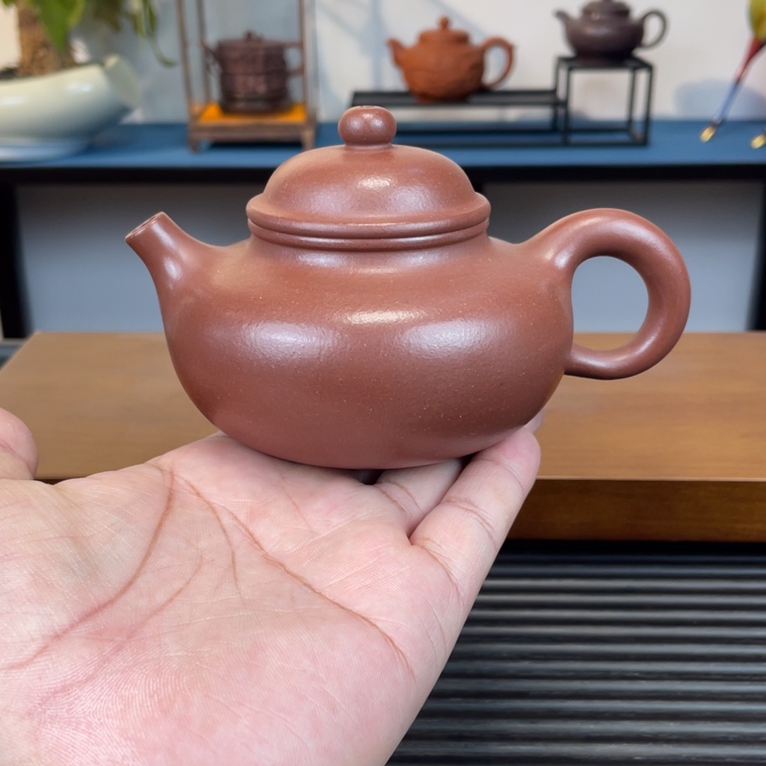 紫砂茶壶红皮龙容天260cc