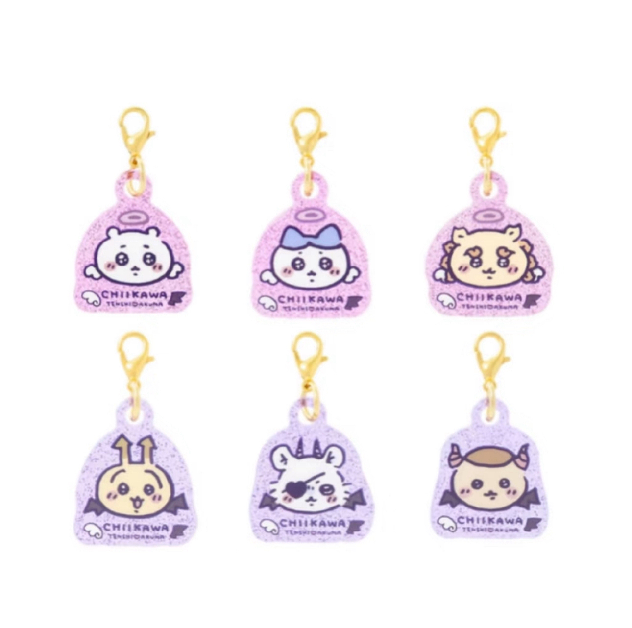 chiikawa天使恶魔镜贴龙虾扣吊坠