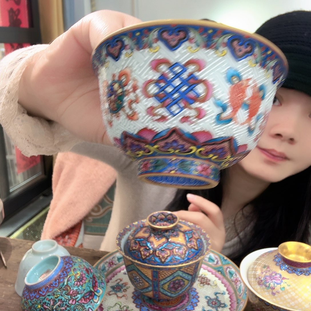 无***我木墨竹雅舍佛八宝杯