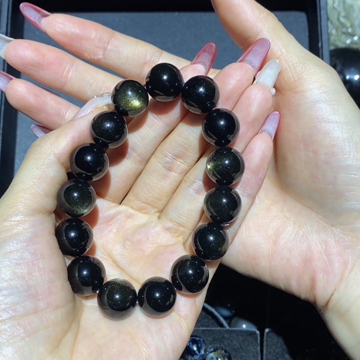 黑曜岩手链未镶嵌A****~
