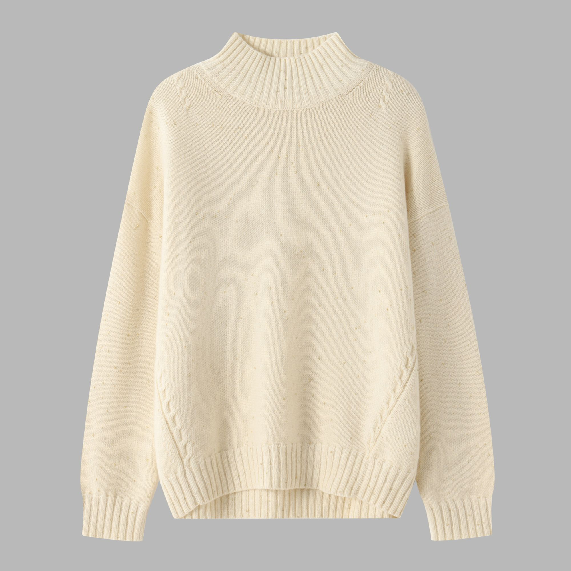 半高领金豆纱羊毛羊绒厚款简约衫时尚针织衫 R4043