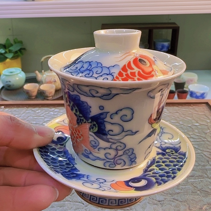 青花瓷器茶具套装旅行茶具茶叶罐