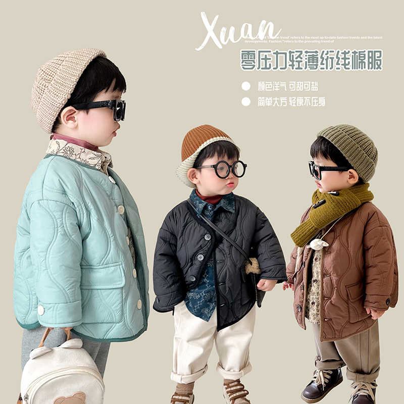 8月19【零压力】儿童轻薄绗线款棉服