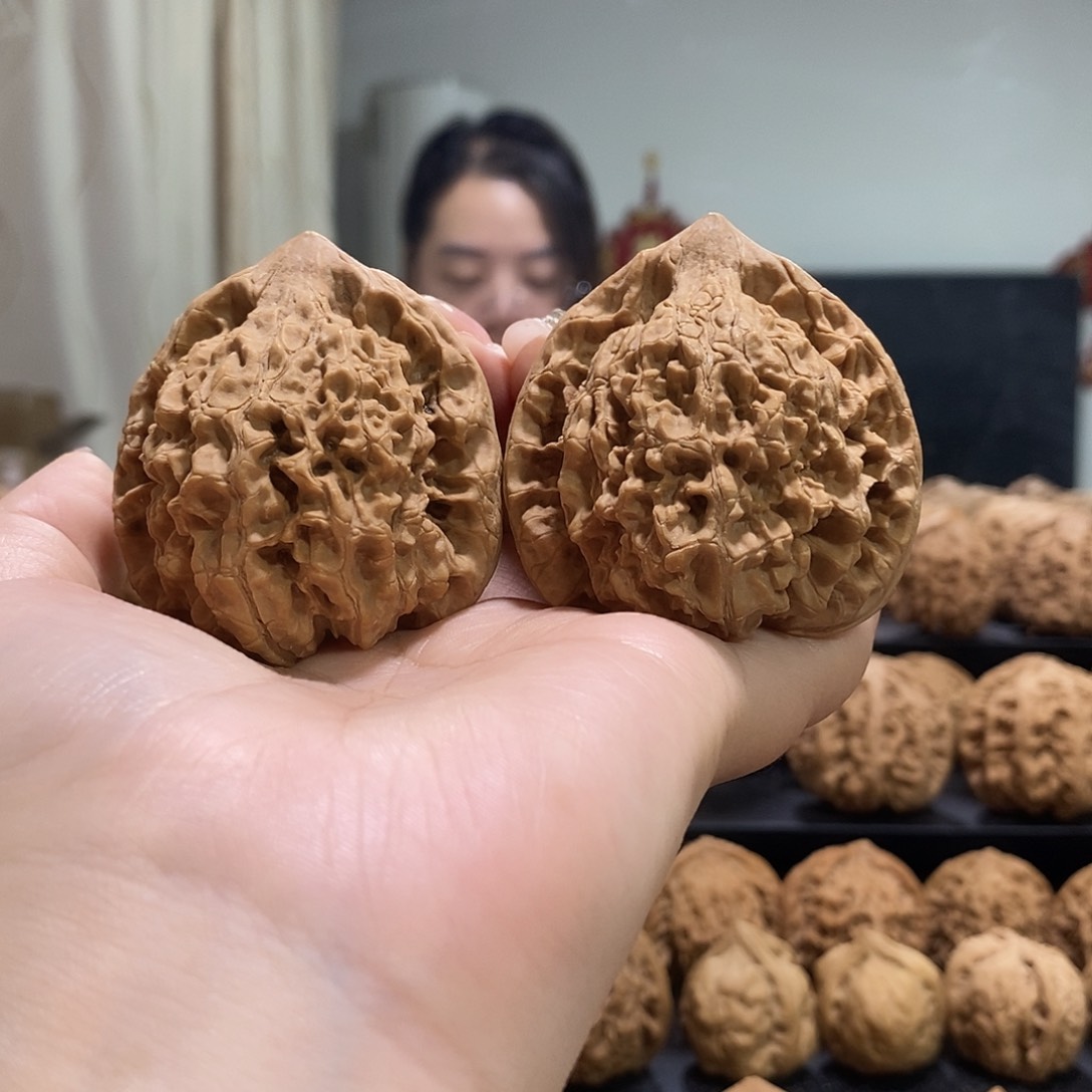 把件文玩核桃49官帽尖有伤