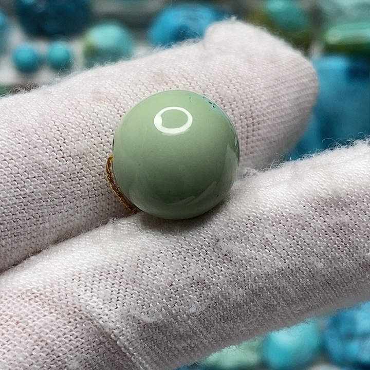 我***特绿松石未镶嵌天然原矿 地大质检