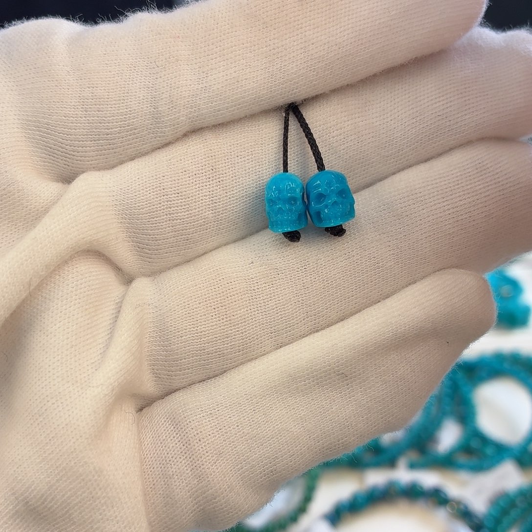 绿松石未镶嵌挂件8+mm微瑕