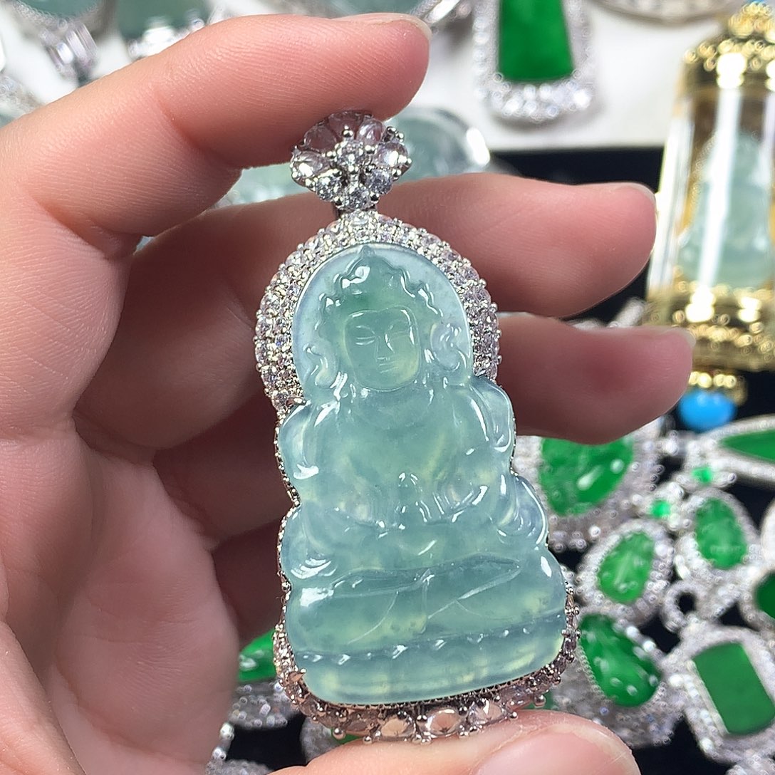 翡翠未镶嵌吊坠(不含链)