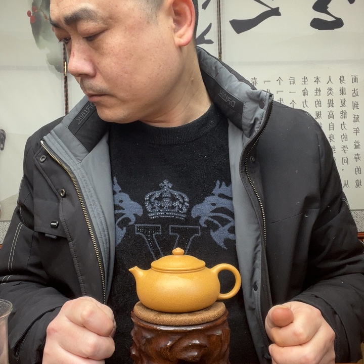 茶壶紫砂原矿黄金段全全手工寒江165毫升