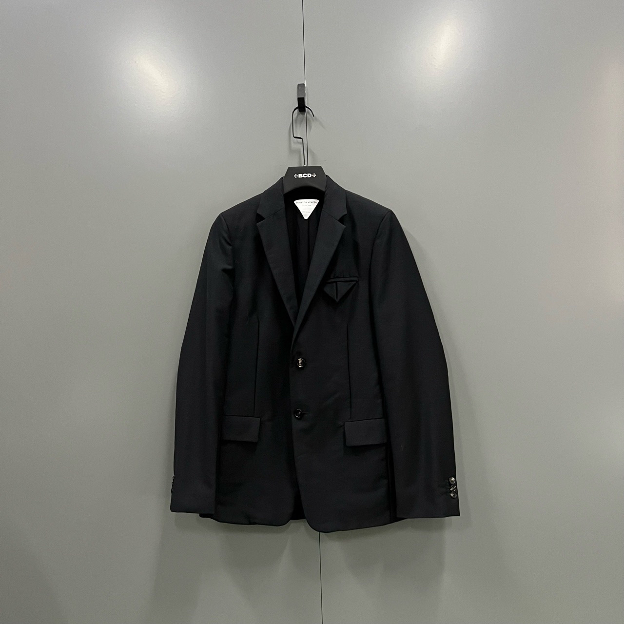 95新 BOTTEGA VENETA/葆蝶家 jp1223 BV 黑色西服 36码 605027