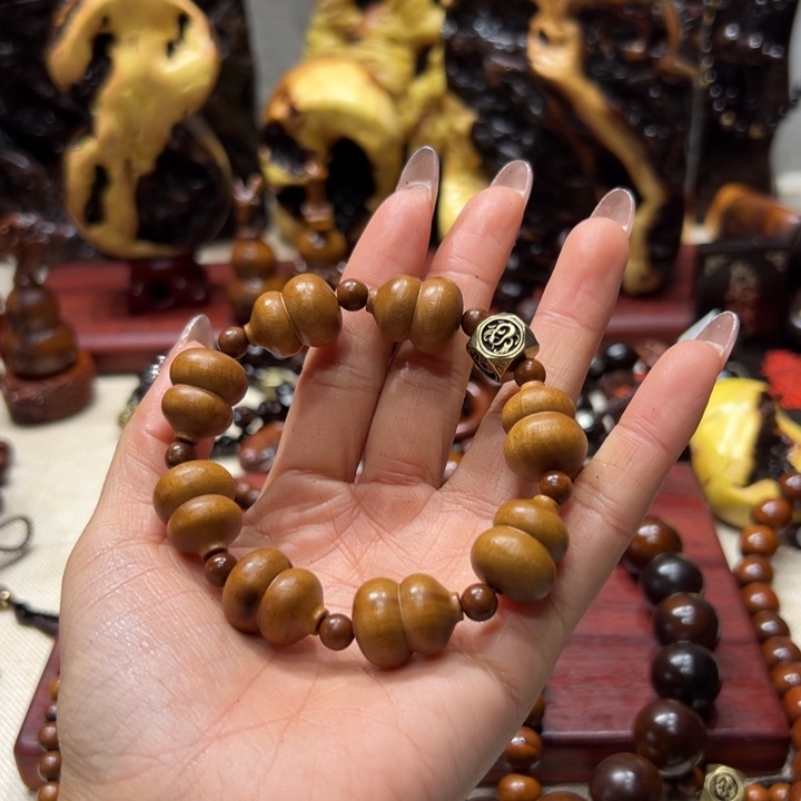 释***师枣木雷击枣木手串