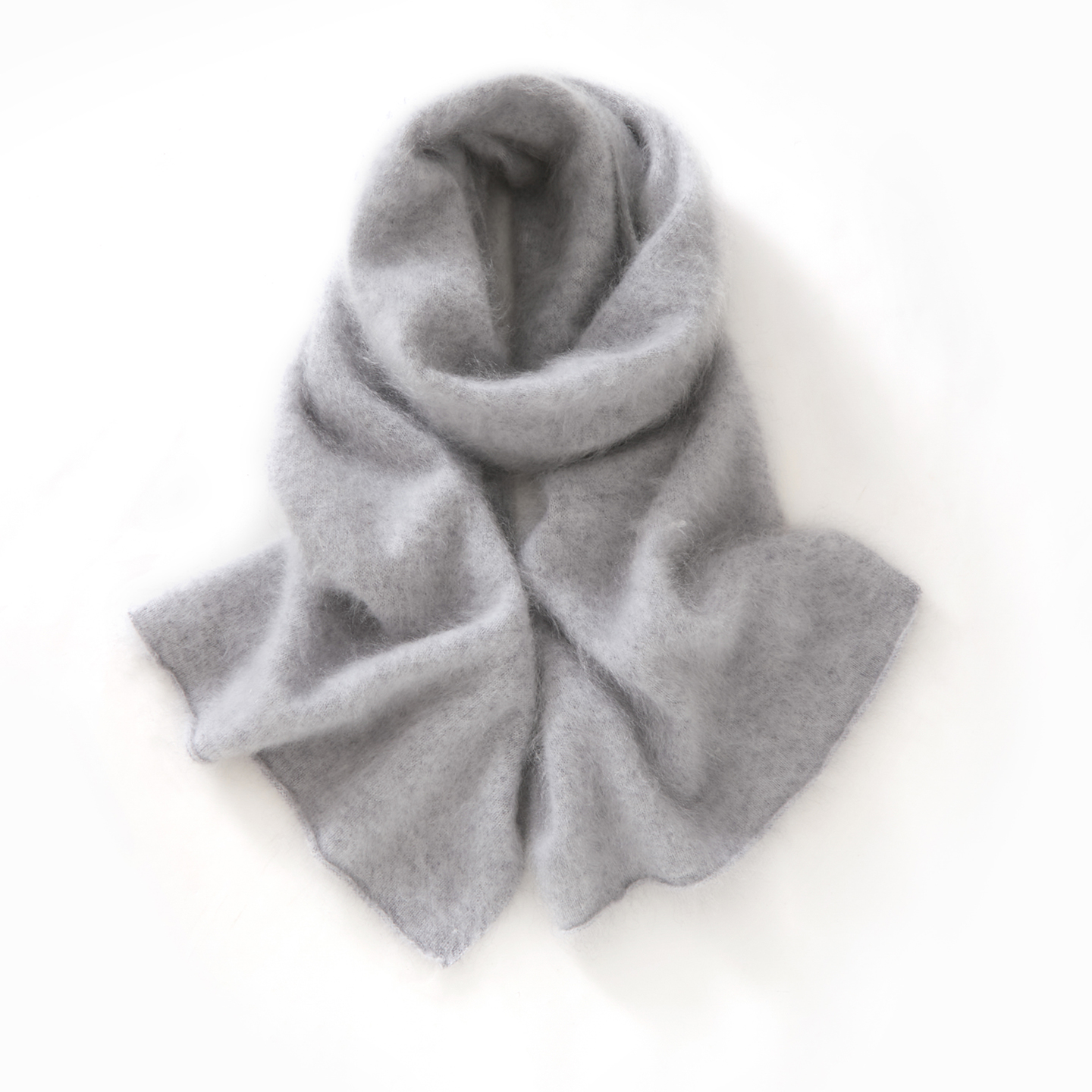 冬季新款100%纯山羊绒围巾女款保暖围脖针织羊绒围脖