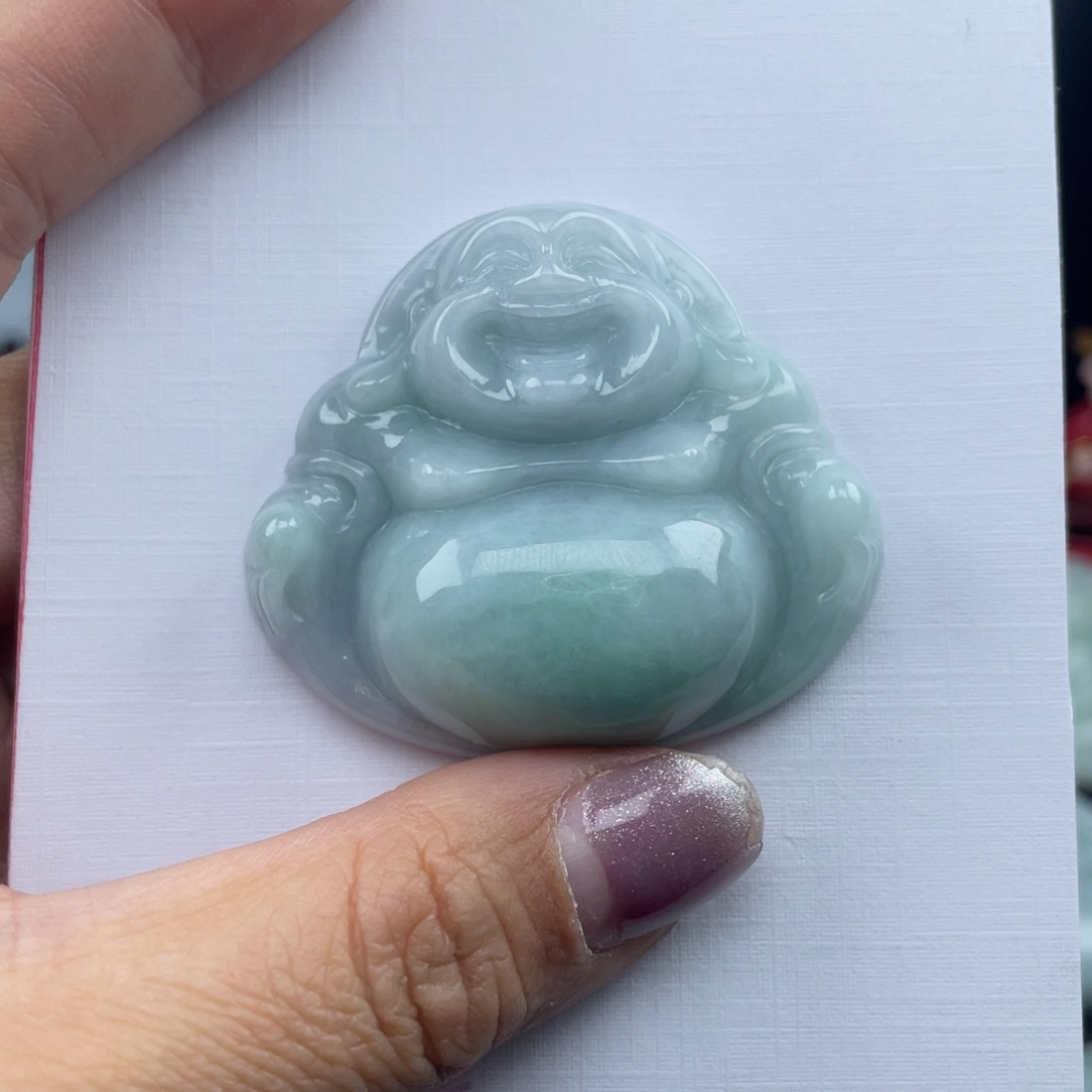 爱***孩翡翠未镶嵌颈饰佛公