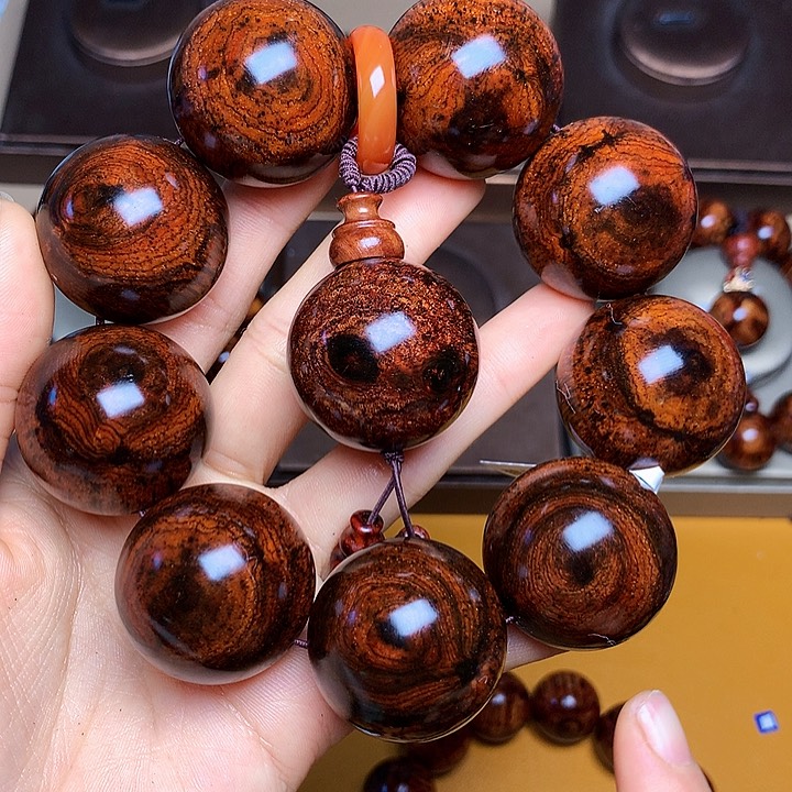 花梨木类手串/手链黄花梨风化料老挝花梨土埋料3.0