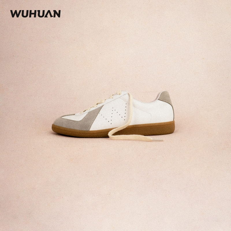 【明道同款】WUHUAN五环德训鞋双足弓支撑复古板鞋休闲真皮运动鞋
