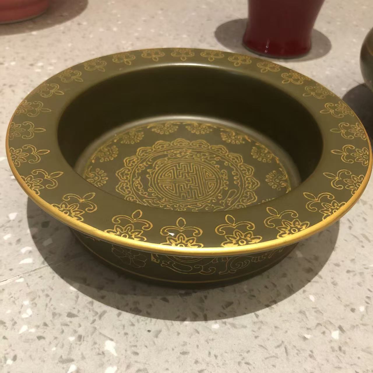 【奉旨官窑】茶叶沫釉深桶外卷口水洗 fzgy0006