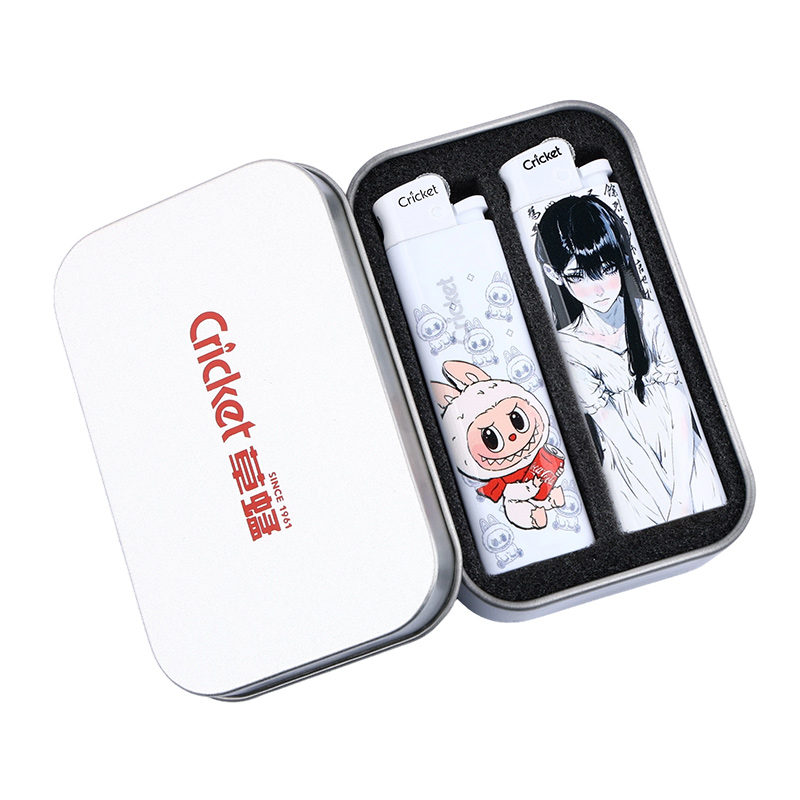 创意高颜值防爆砂轮打火机适合作为男女礼物金属礼盒装