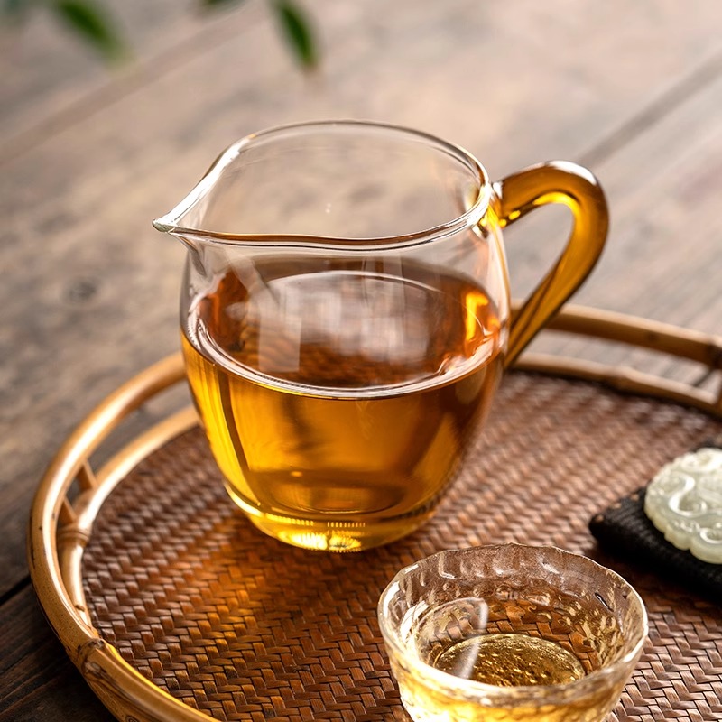 [加厚]高硼硅透明耐热玻璃公道杯茶海茶桌分茶器可加热可选滤网