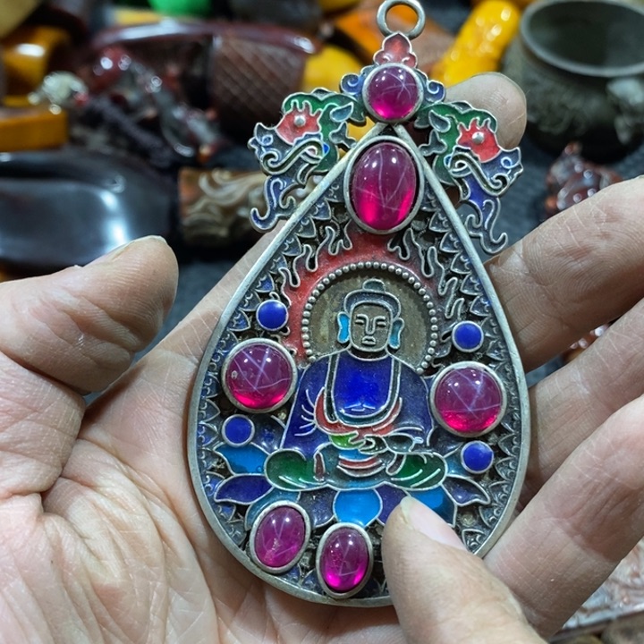 滴血莲花菩提吊坠