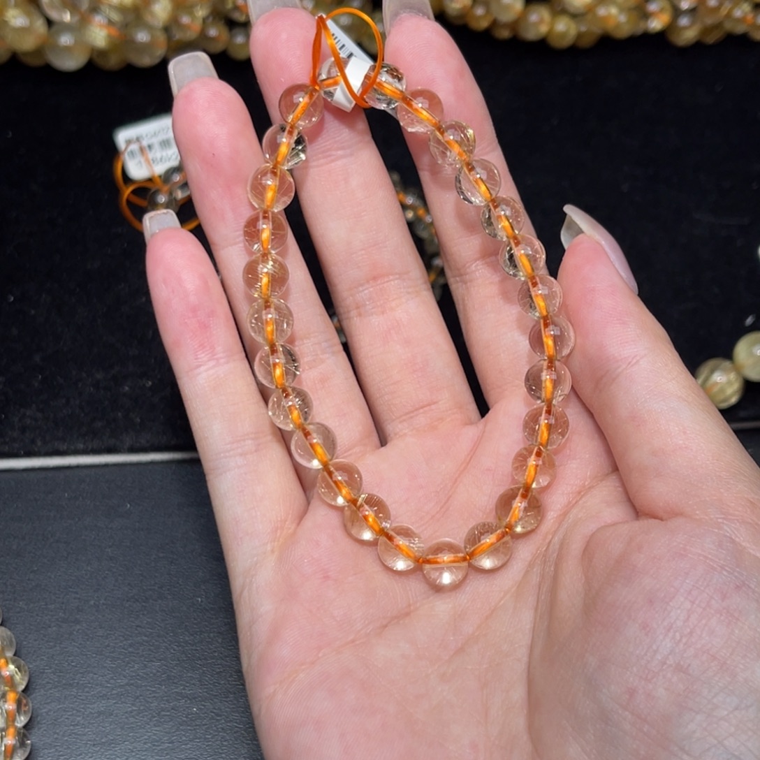 再***钟发晶手链未镶嵌卡7金发晶