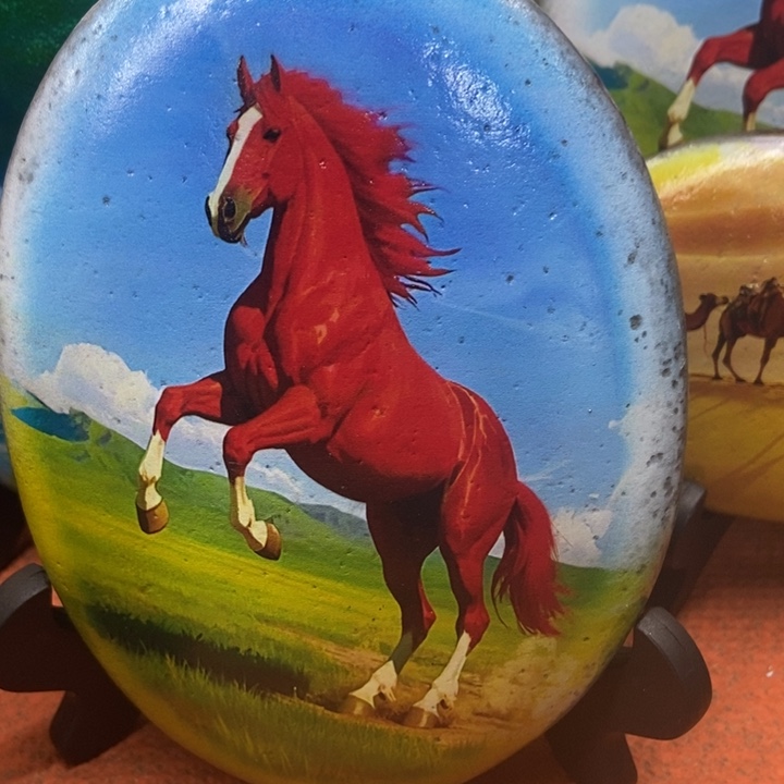 石材马摆件真美啊