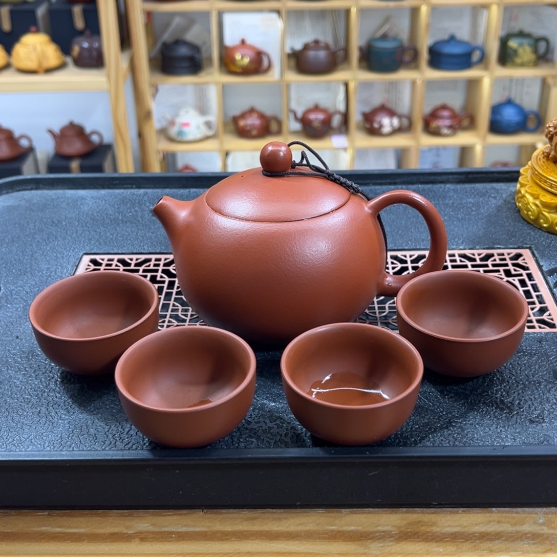 紫砂紫砂胖西施（一壶四杯）